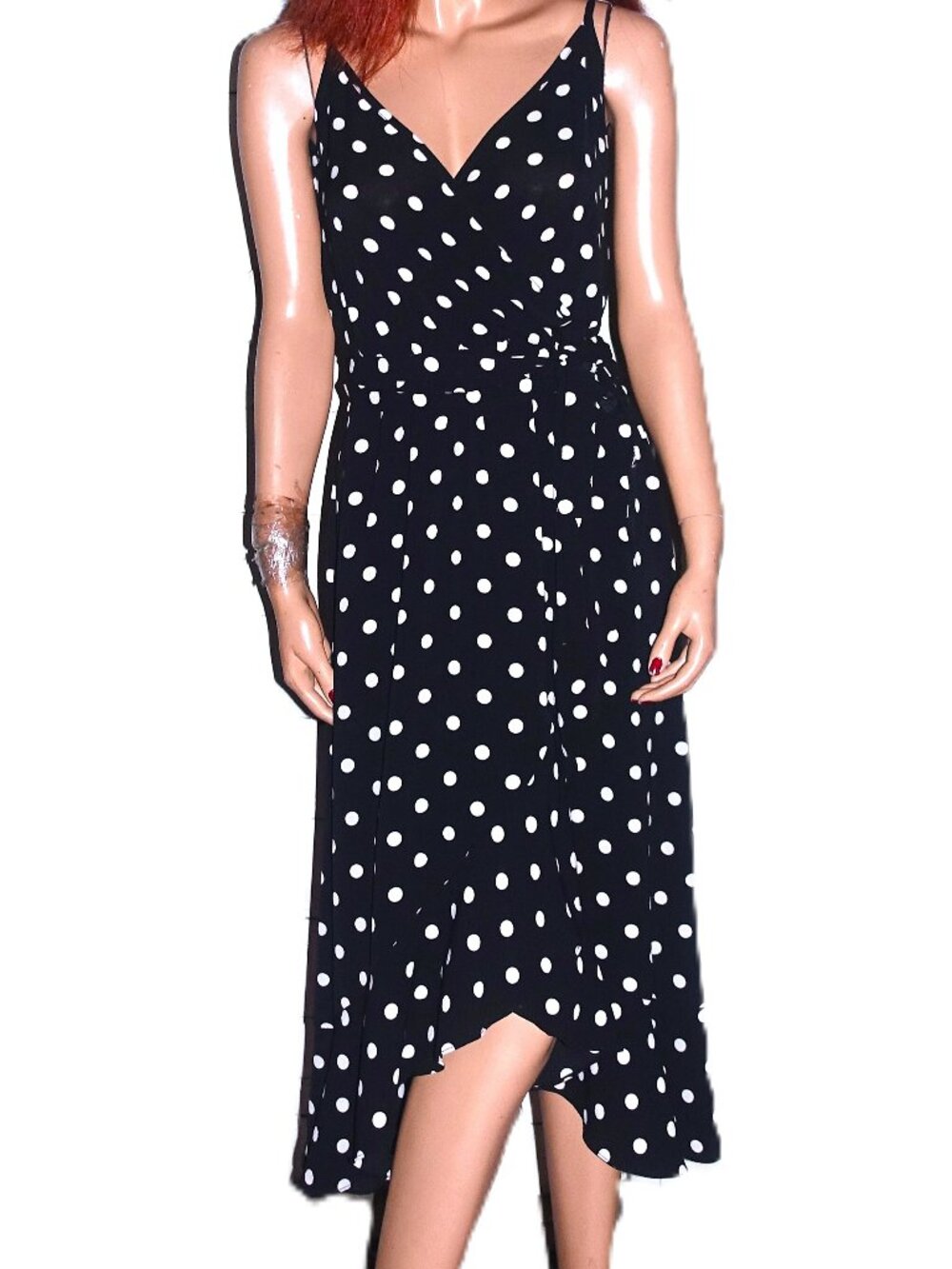 LCB The Label Black White Polka Dot Dress M